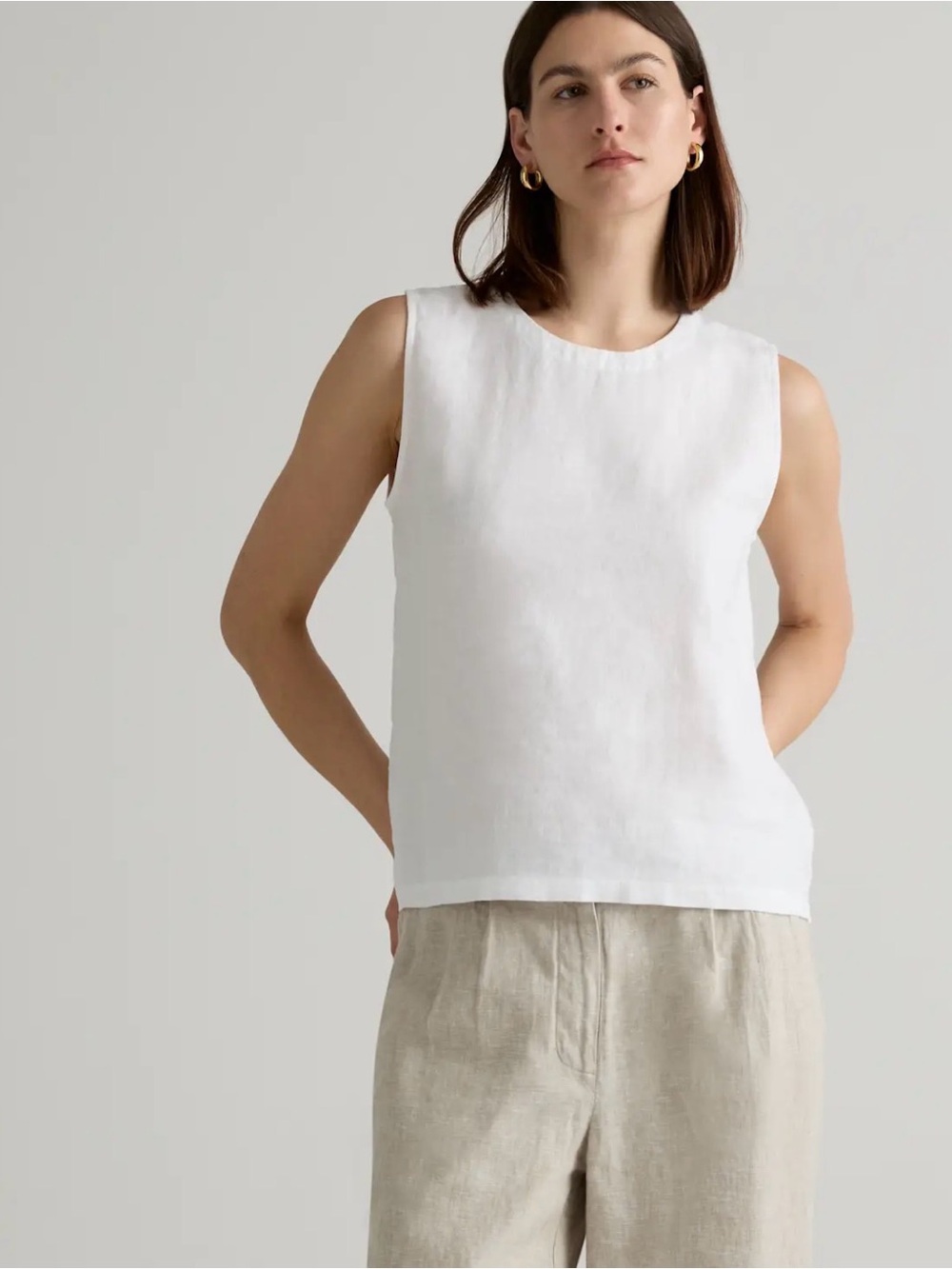 Quince 100% European Linen Tank